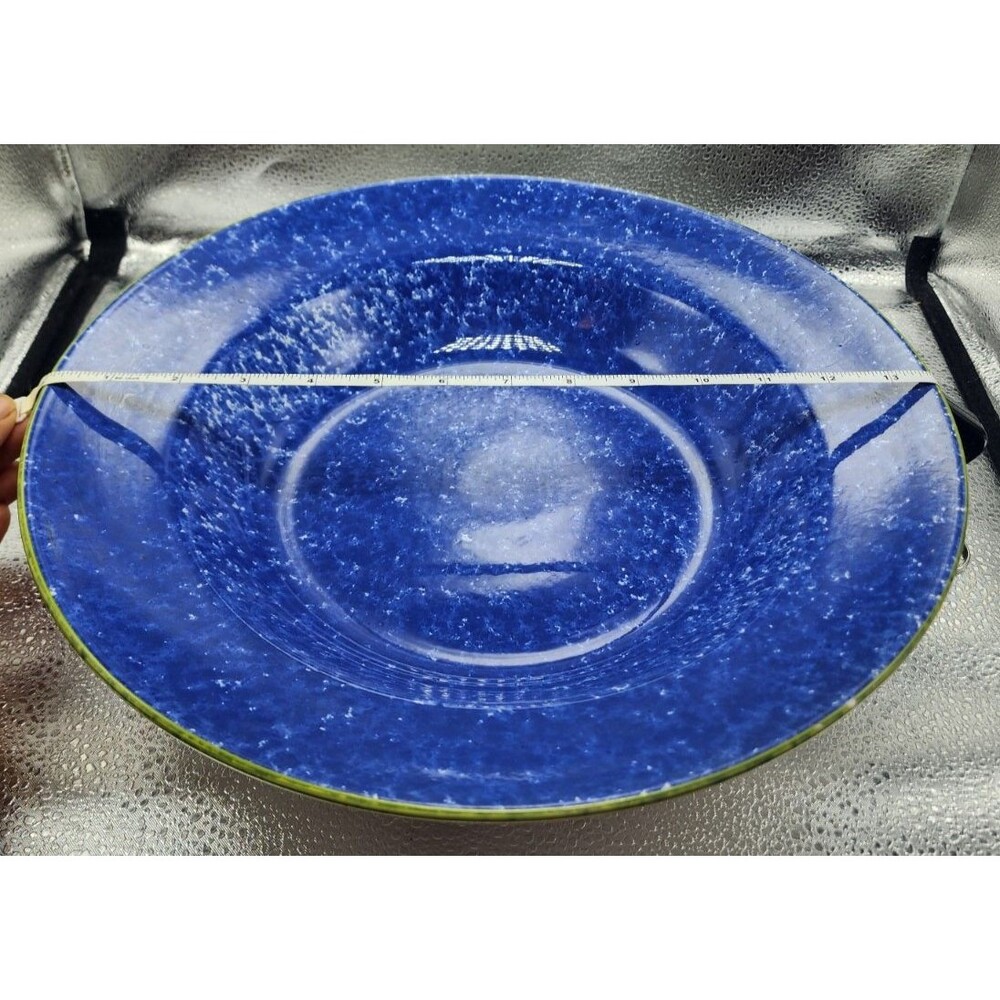 Over & Back Sojourn Sponge Blue Large Pasta Serving Bowl ITALY (READ LISTING!!!) - Picture 6 of 14